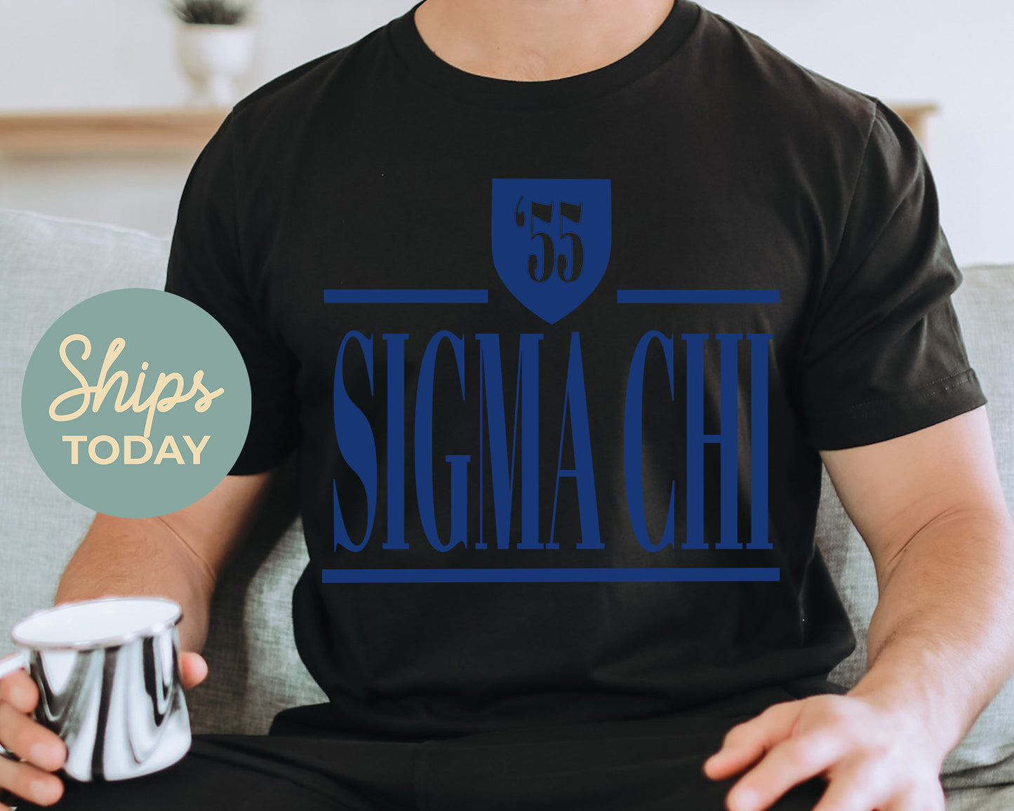 Sigma Chi Shield Fraternity T-shirt _ 1205g