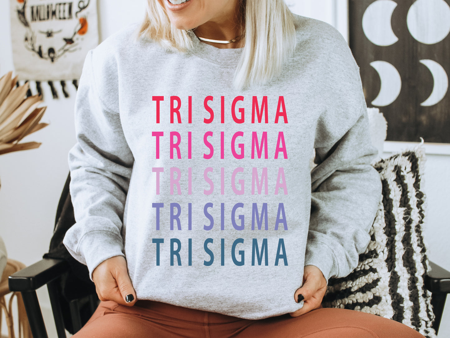 Sigma Sigma Sigma Bright and Stacked Sorority Sweatshirt _ 24g