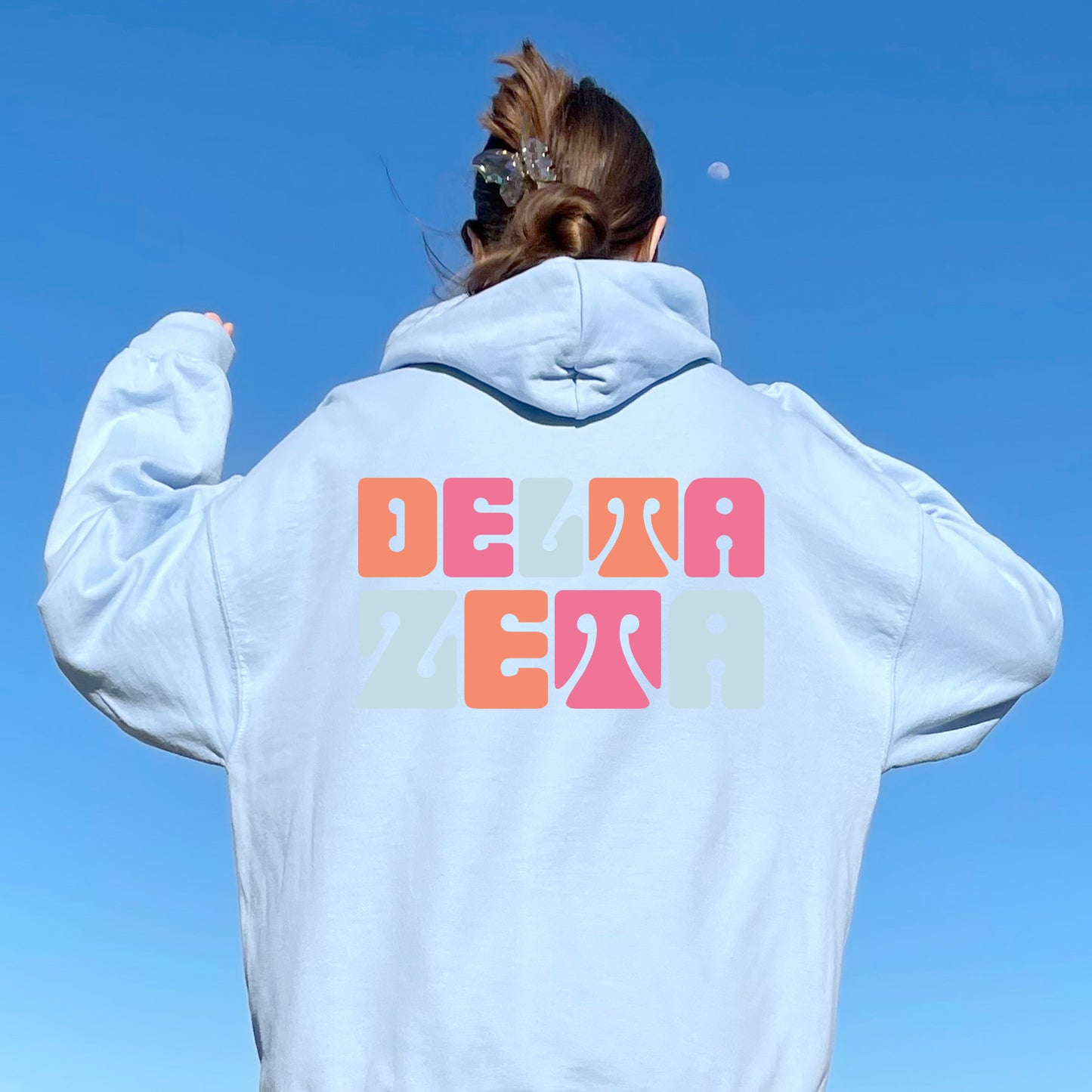 Delta Zeta Vibrant Verve Sorority Hoodie _ 32614g