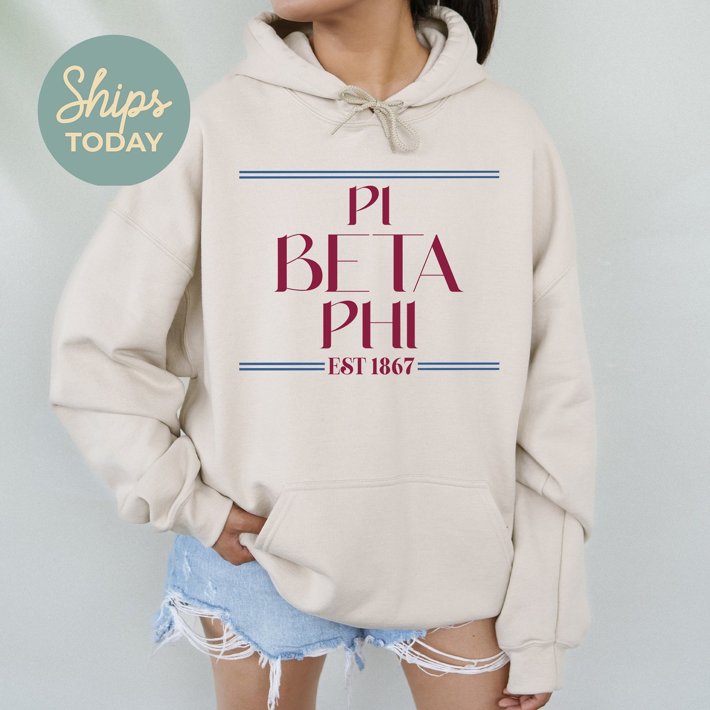 Pi Beta Phi Greek Harmony Sorority Hoodie _ 34984g