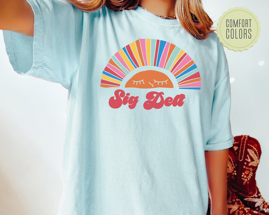 Sigma Delta Tau Sunshine Comfort Colors Sorority T-shirt _ 3328g