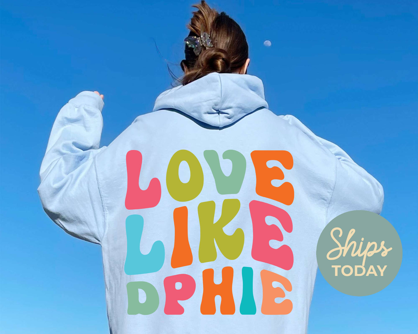 Delta Phi Epsilon Blissful and Vibrant Sorority Hoodie _ 33166g