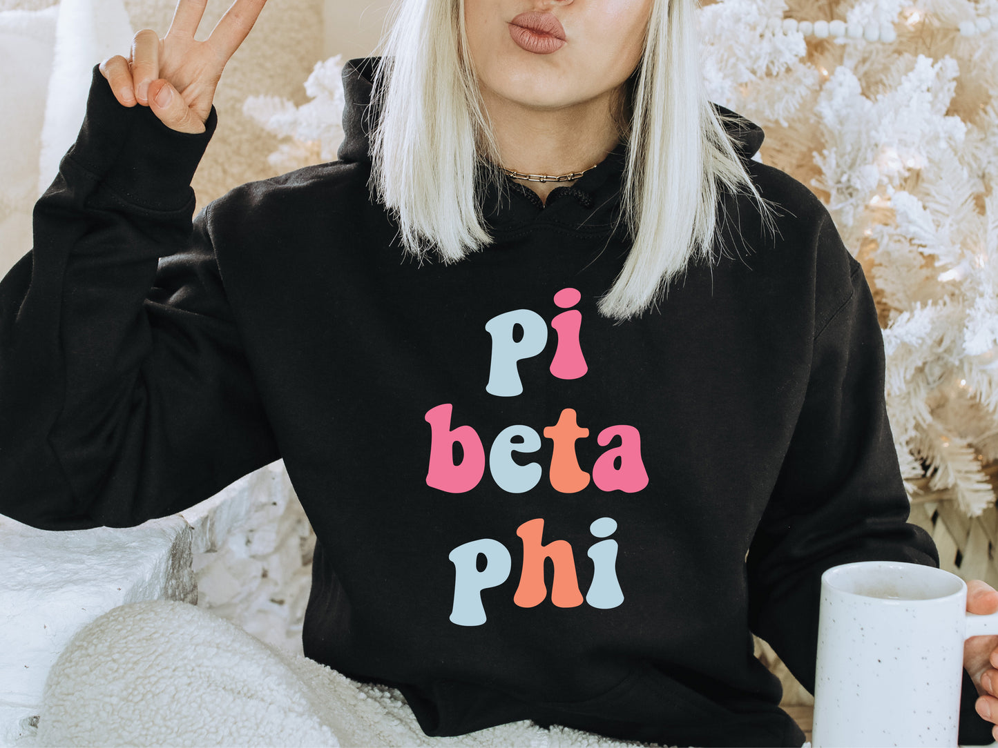 Pi Beta Phi Vividly Vibrant Sorority Hoodie _ 3169g