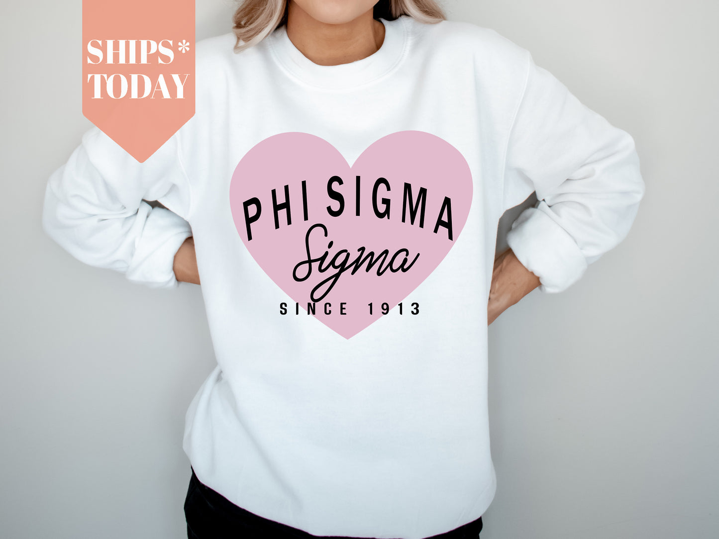 Phi Sigma Sigma Pretty in Pink Sorority Sweatshirt _ 459g