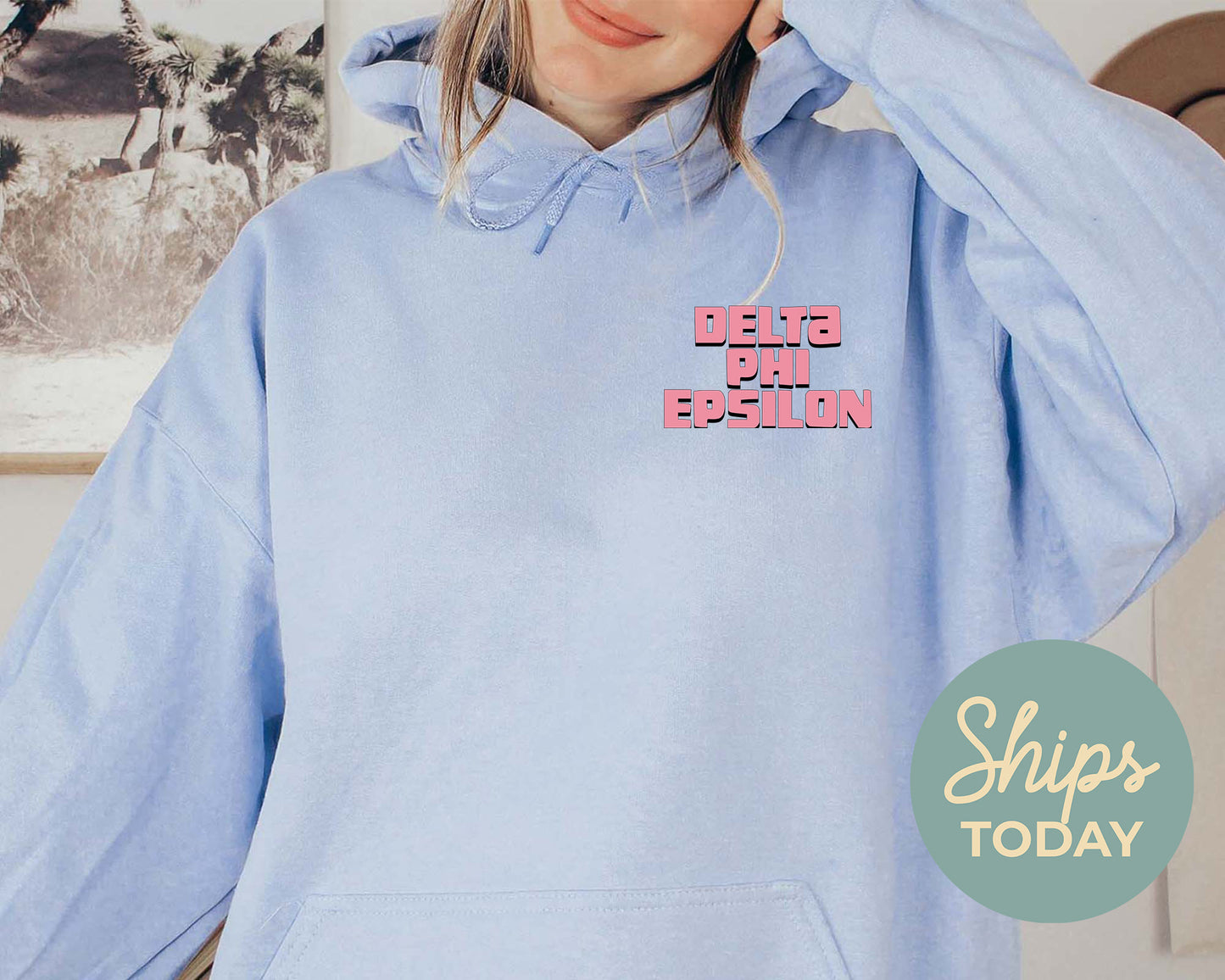 Delta Phi Epsilon Dreamy Garden Sorority Hoodie _ 31828g