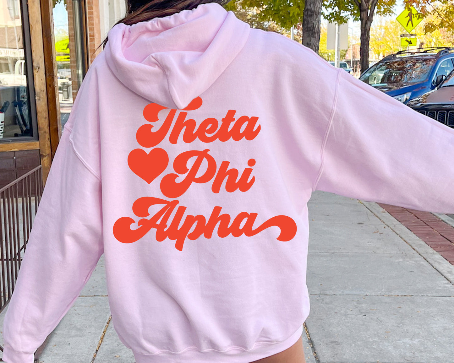 Theta Phi Alpha Red Heart Sorority Hoodie _ 33370g
