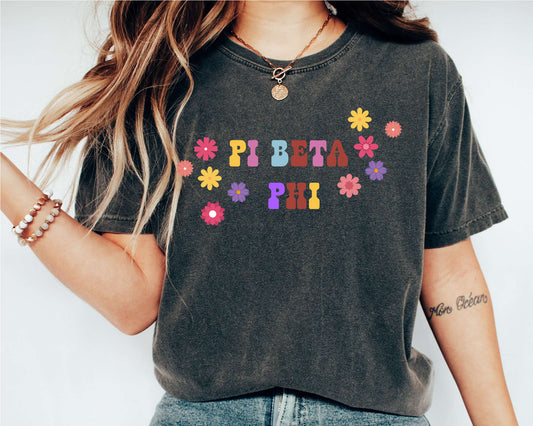 Pi Beta Phi Splash of Color Sorority T-shirt_ 3195g
