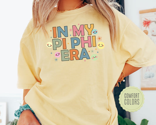 Pi Beta Phi Sorority Era Comfort Colors Sorority T-shirt _ 35457g