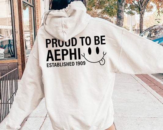 Alpha Epsilon Phi Proud to Be Sorority Hoodie _ 33130g