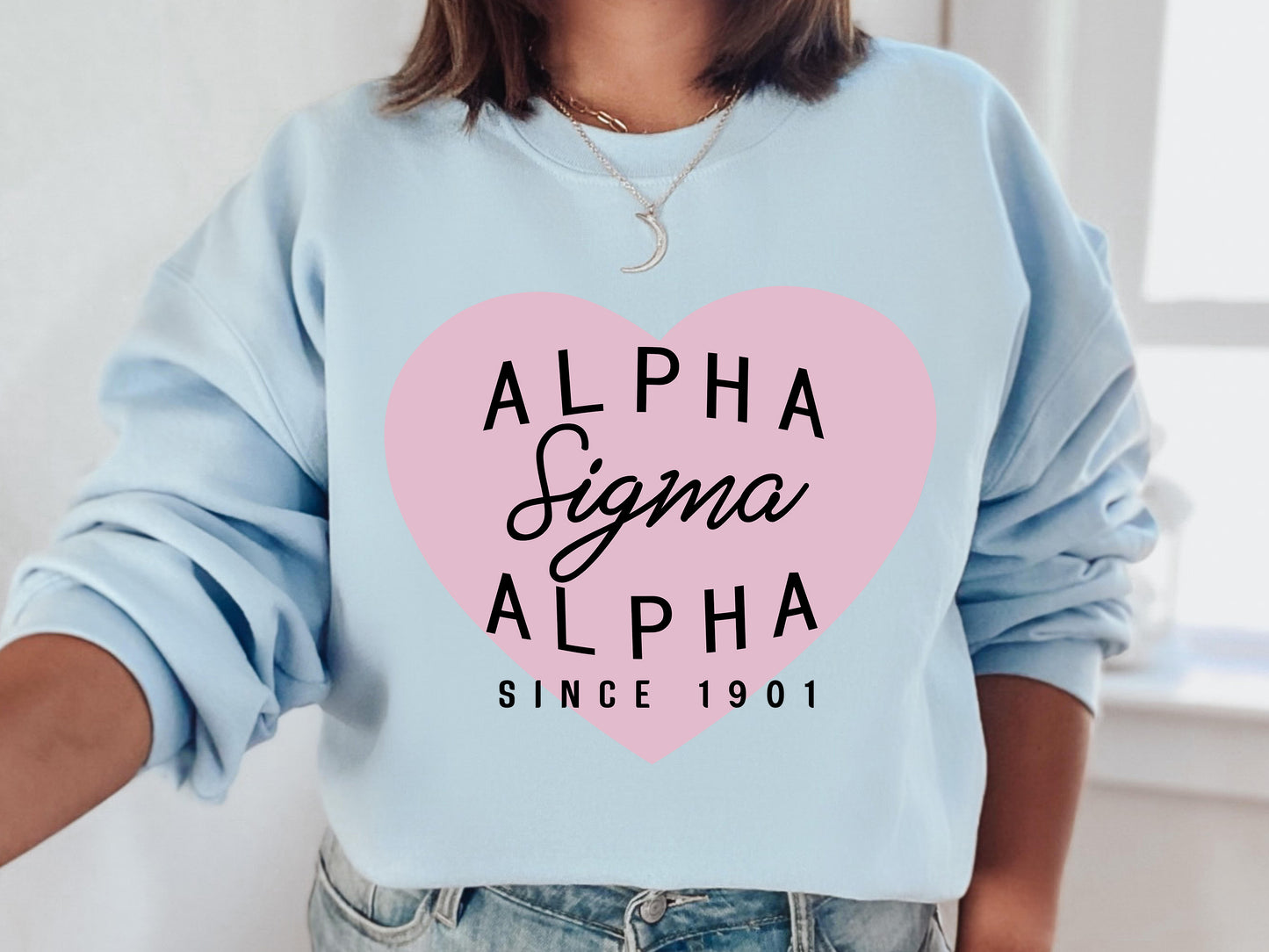 Alpha Sigma Alpha Pretty in Pink Sorority Sweatshirt _ 446g