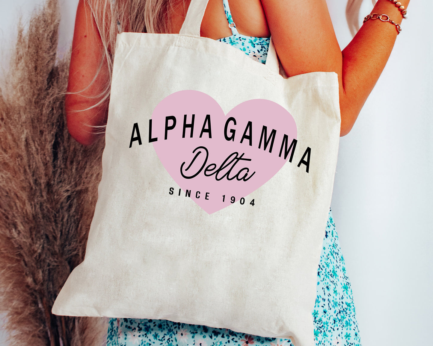 Alpha Gamma Delta Pretty in Pink Sorority Tote Bag _ 34285g