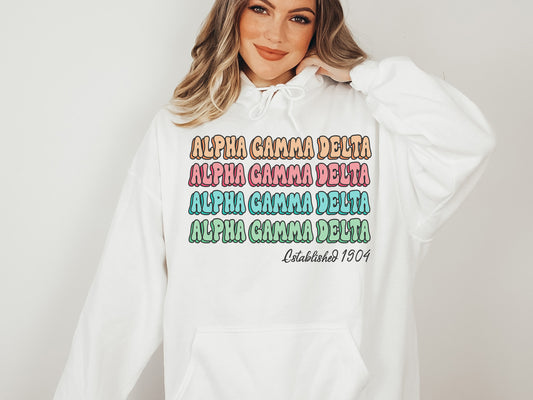 Alpha Gamma Delta Lucy Sorority Hoodie _ 261g