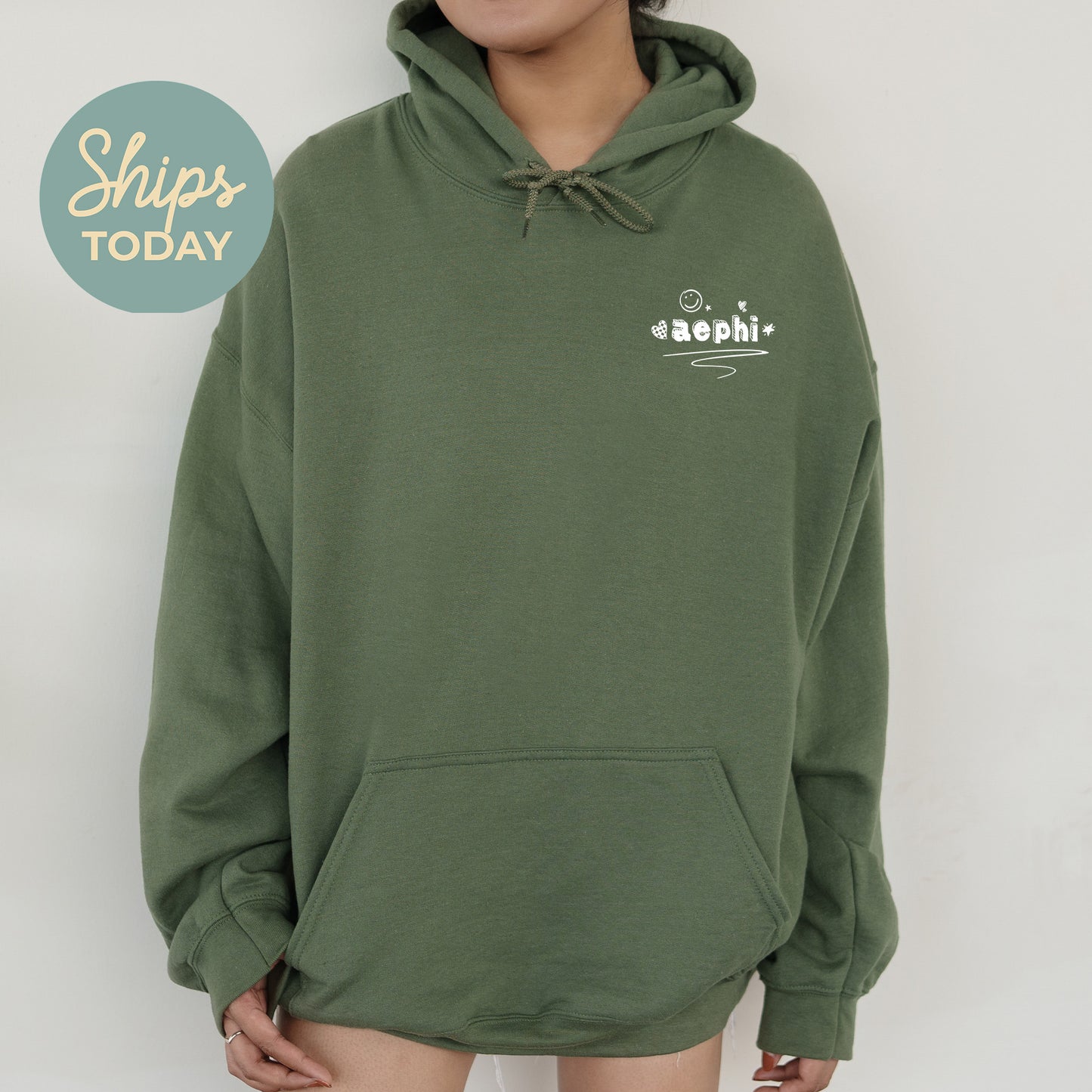 Alpha Epsilon Phi Fun Letters Sorority Hoodie _ 39218g