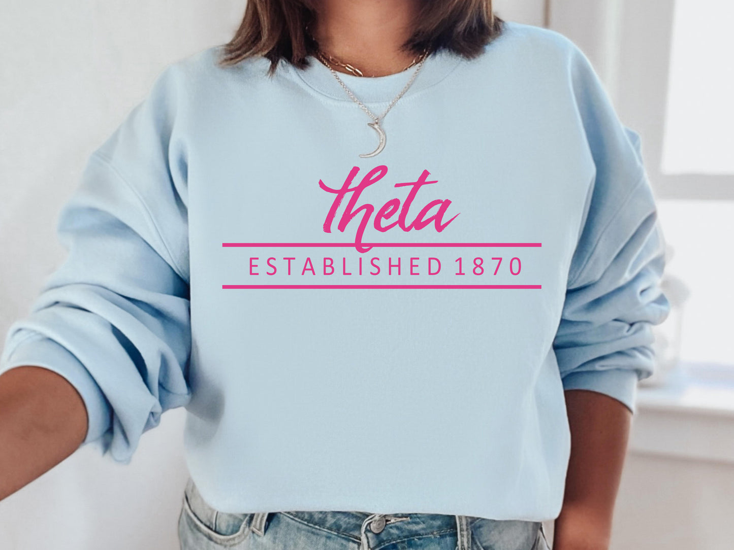 Kappa Alpha Theta All Pink Sorority Sweatshirt _ 767g