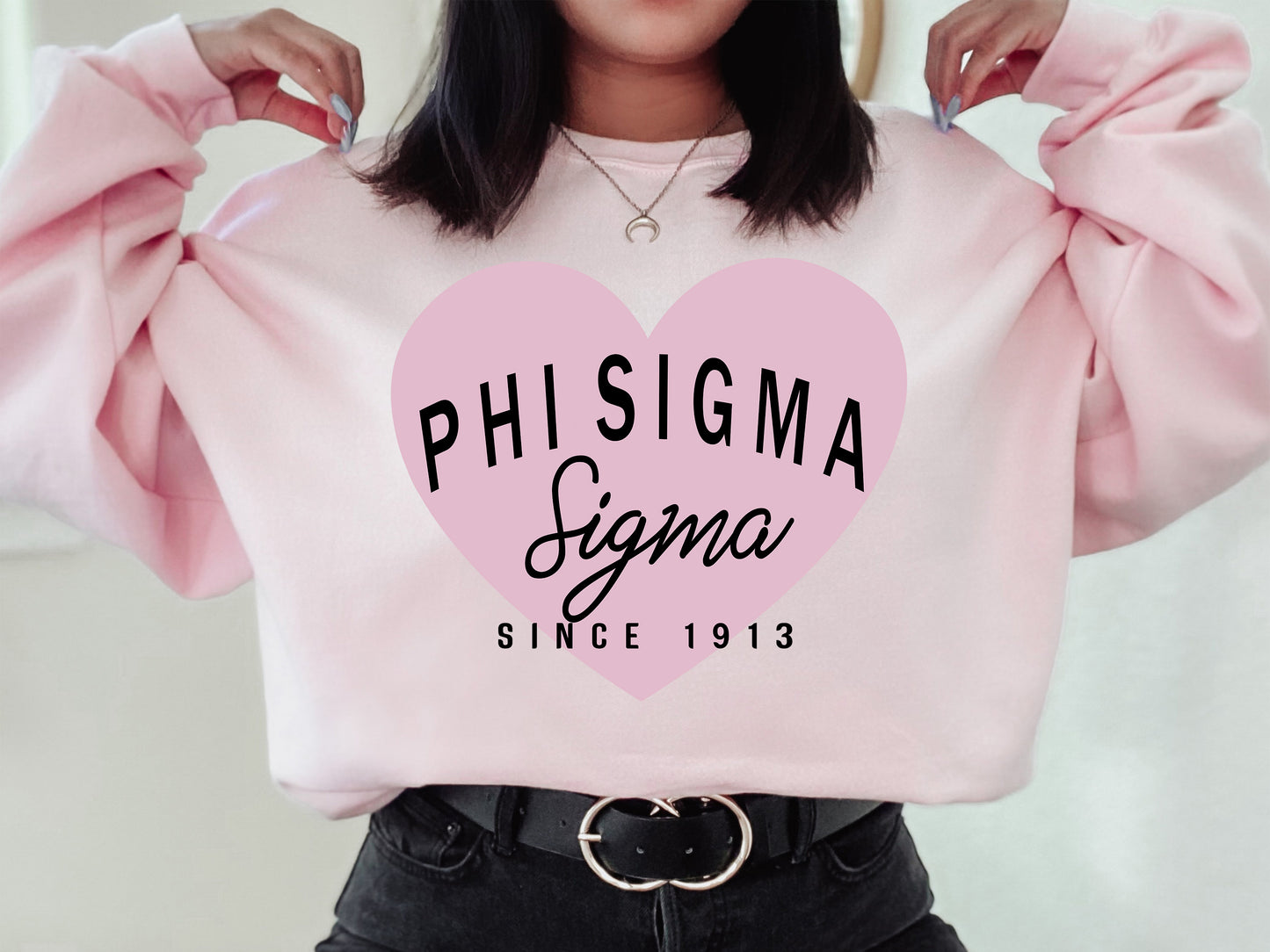 Phi Sigma Sigma Pretty in Pink Sorority Sweatshirt _ 459g