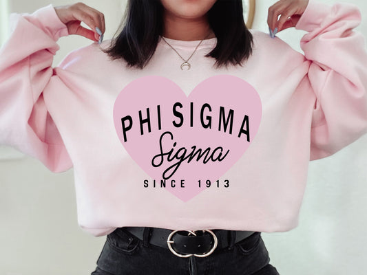 Phi Sigma Sigma Pretty in Pink Sorority Sweatshirt _ 459g