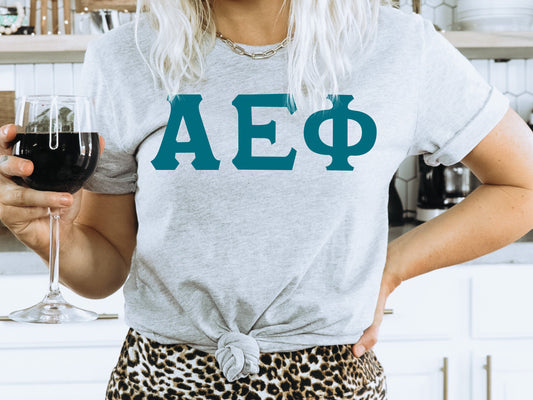 Alpha Epsilon Phi Back to the Basics Sorority T-shirt _ 624g