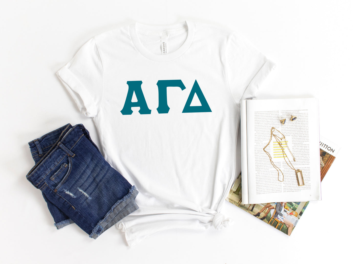 Alpha Gamma Delta Back to the Basics  Sorority T-shirt _ 625g