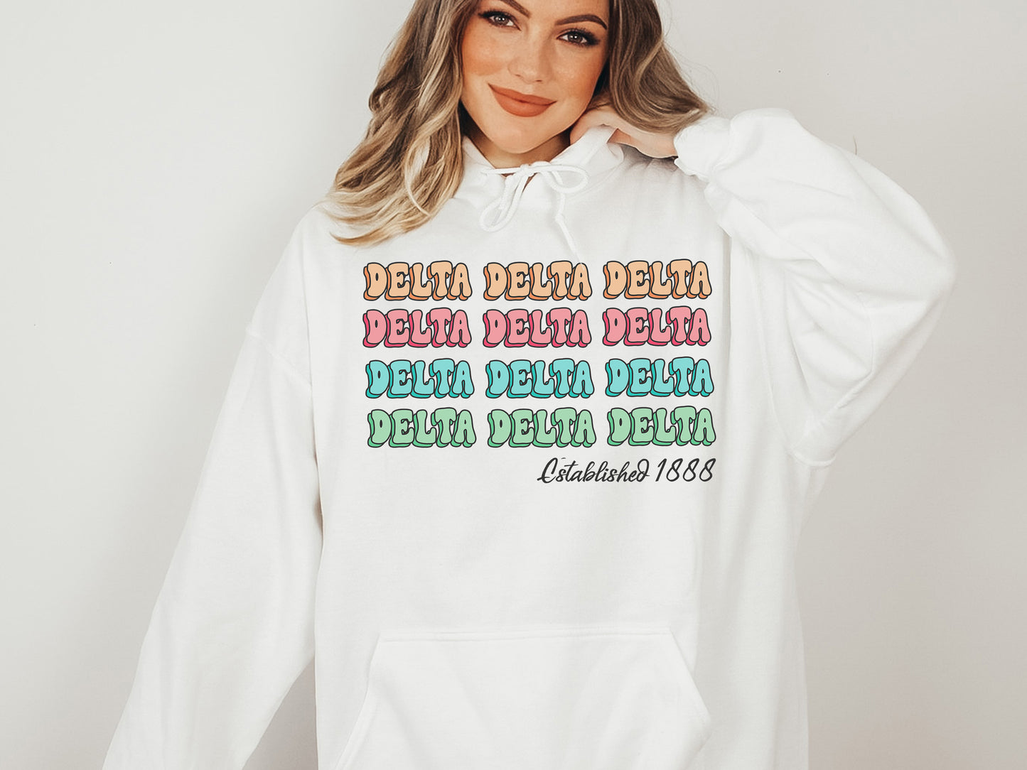 Delta Delta Delta Lucy Sorority Hoodie _ 268g