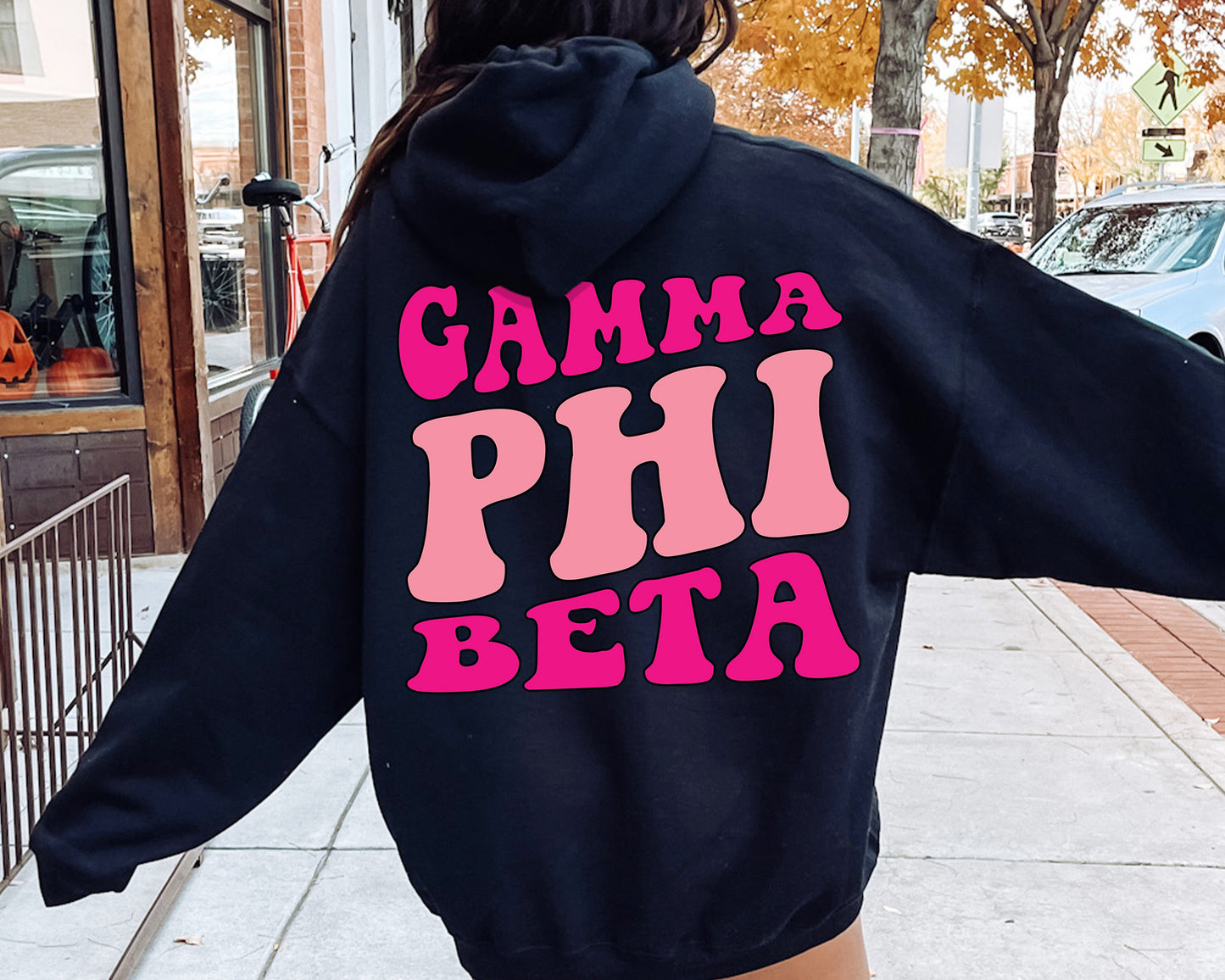 Gamma Phi Beta Shades of Pink Sorority Hoodie _ 32986g
