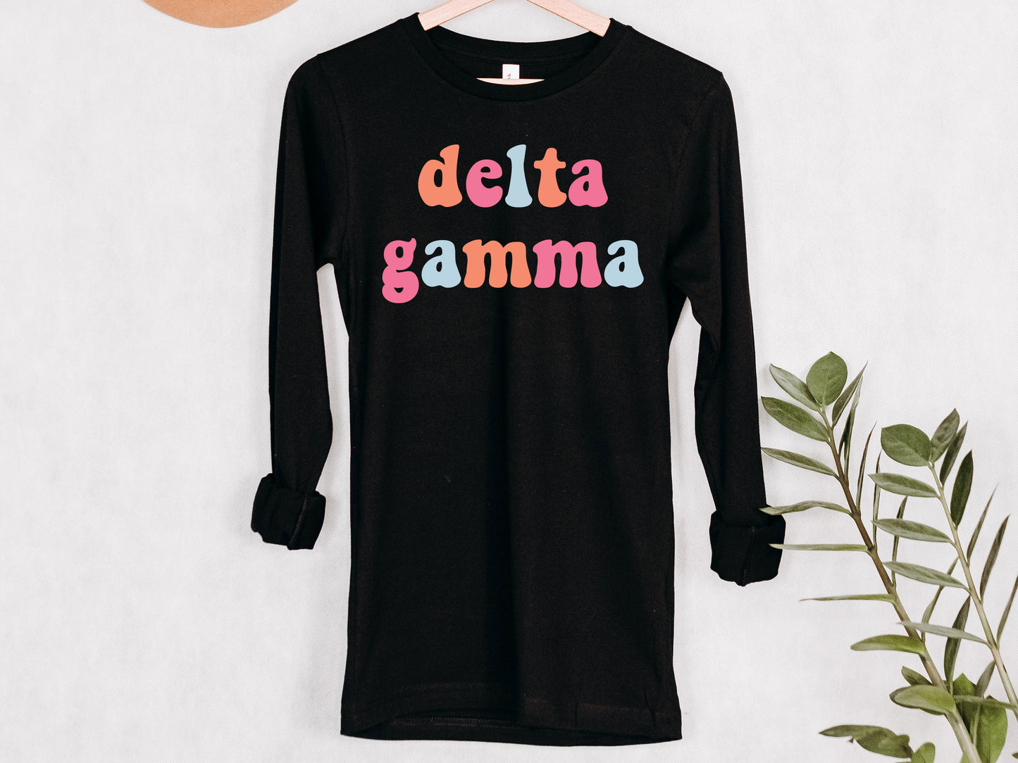 Delta Gamma Vividly Vibrant Sorority Long Sleeve T-shirt _ 3160g
