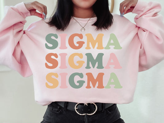 Sigma Sigma Sigma Bright and Proud Sorority Sweatshirt _ 437g
