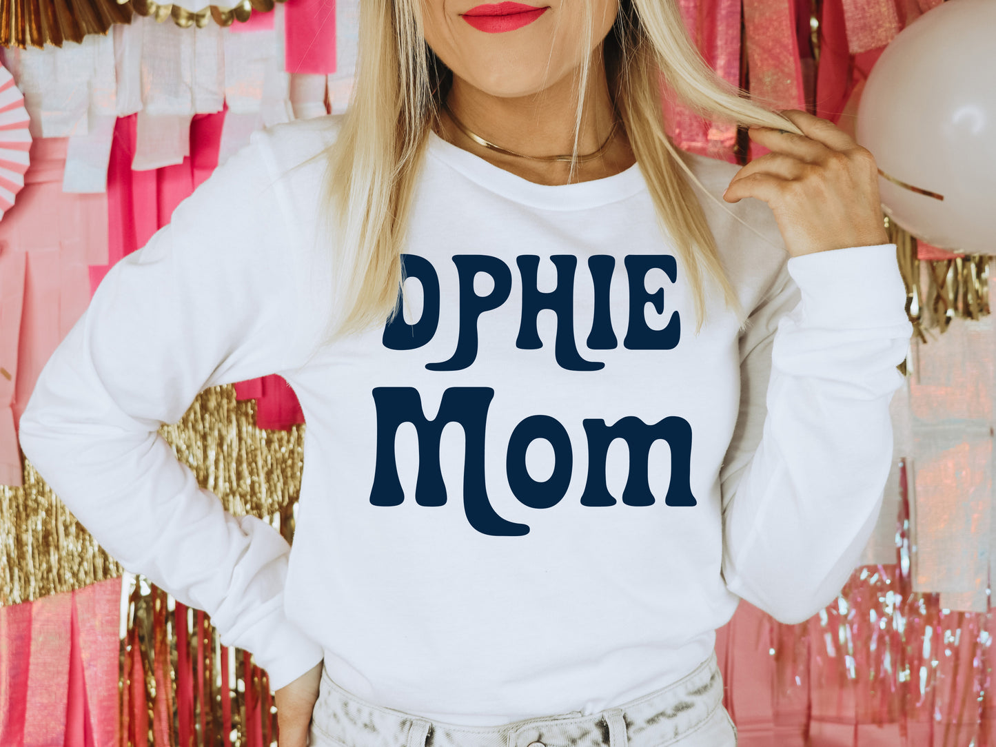 Delta Phi Epsilon Got it from my Mom Sorority Long Sleeve T-shirt _ 3083g