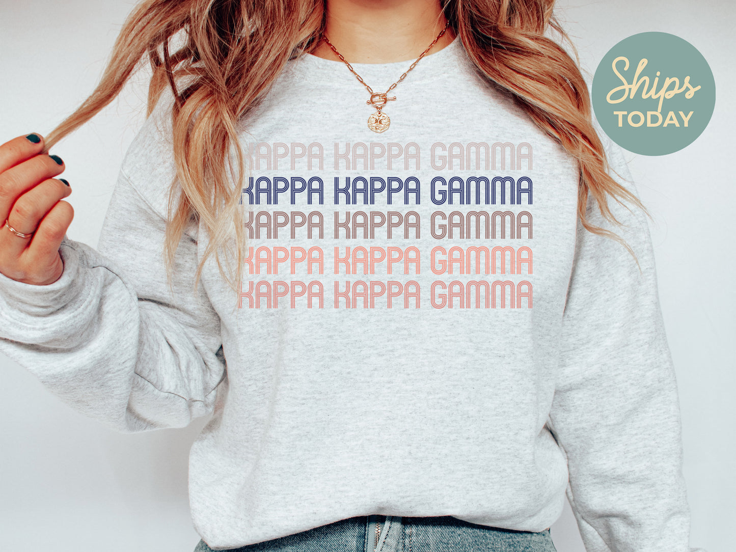 Kappa Kappa Gamma Greek Glamour Sorority Sweatshirt _ 31109g