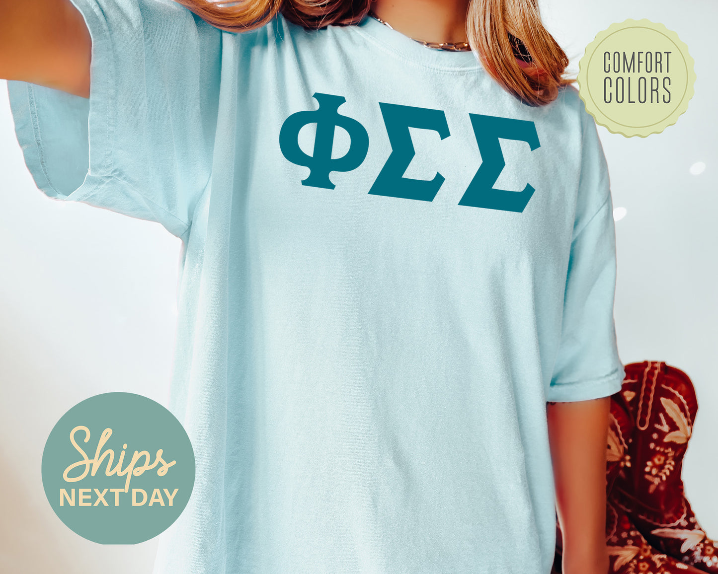 Phi Sigma Sigma Back to the Basics Comfort Colors Sorority T-shirt _ 641g