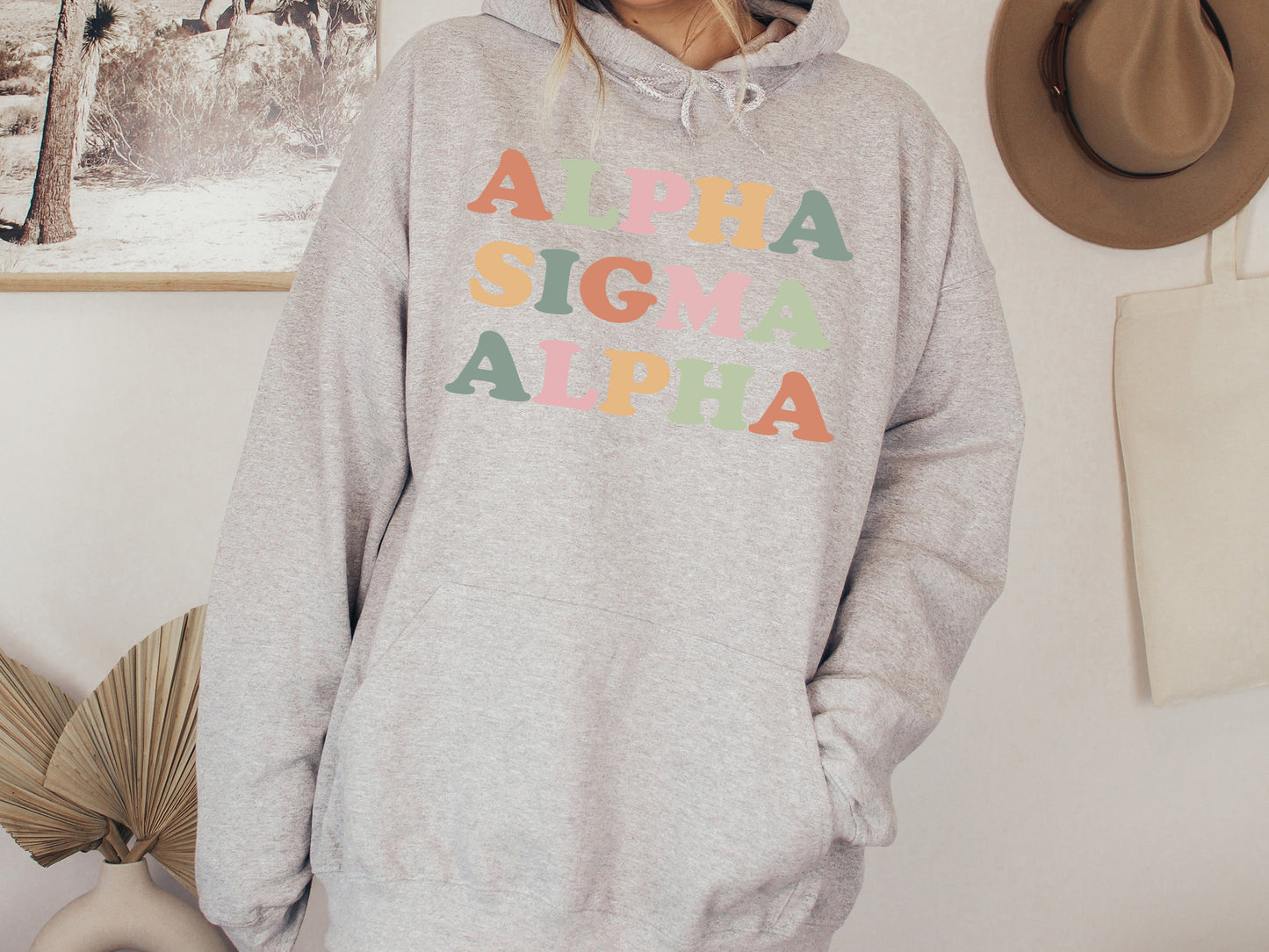 Alpha Sigma Alpha Bright and Proud Sorority Hoodie _ 420g
