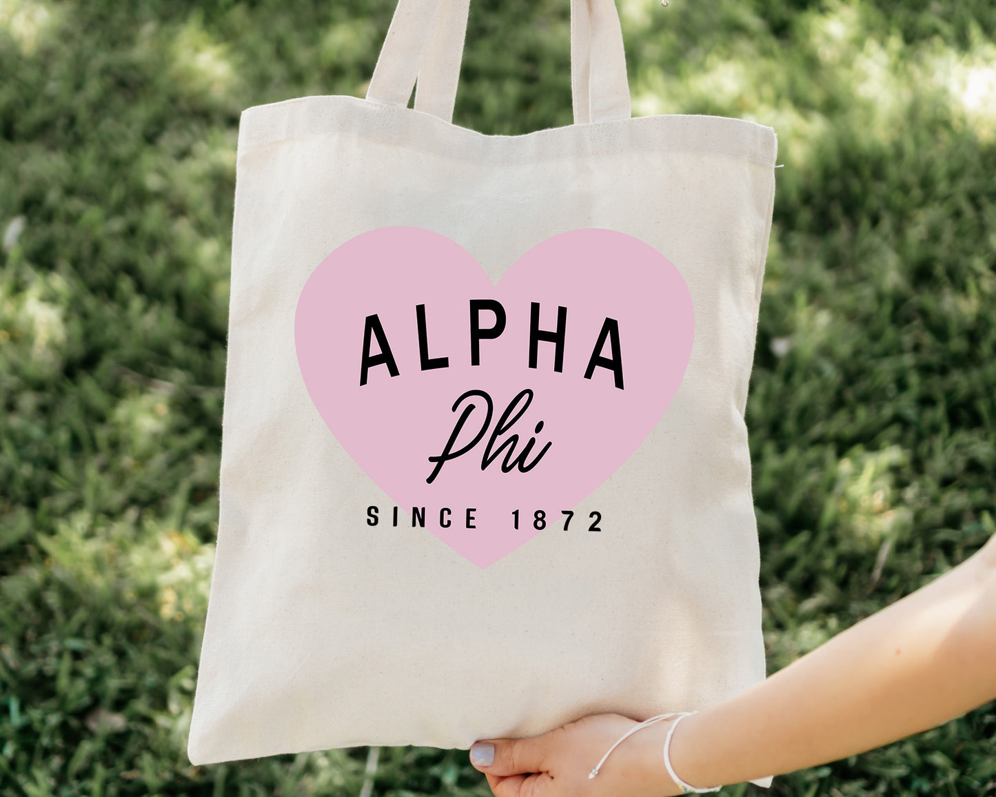 Alpha Phi Pretty in Pink Sorority Tote Bag _ 34287g