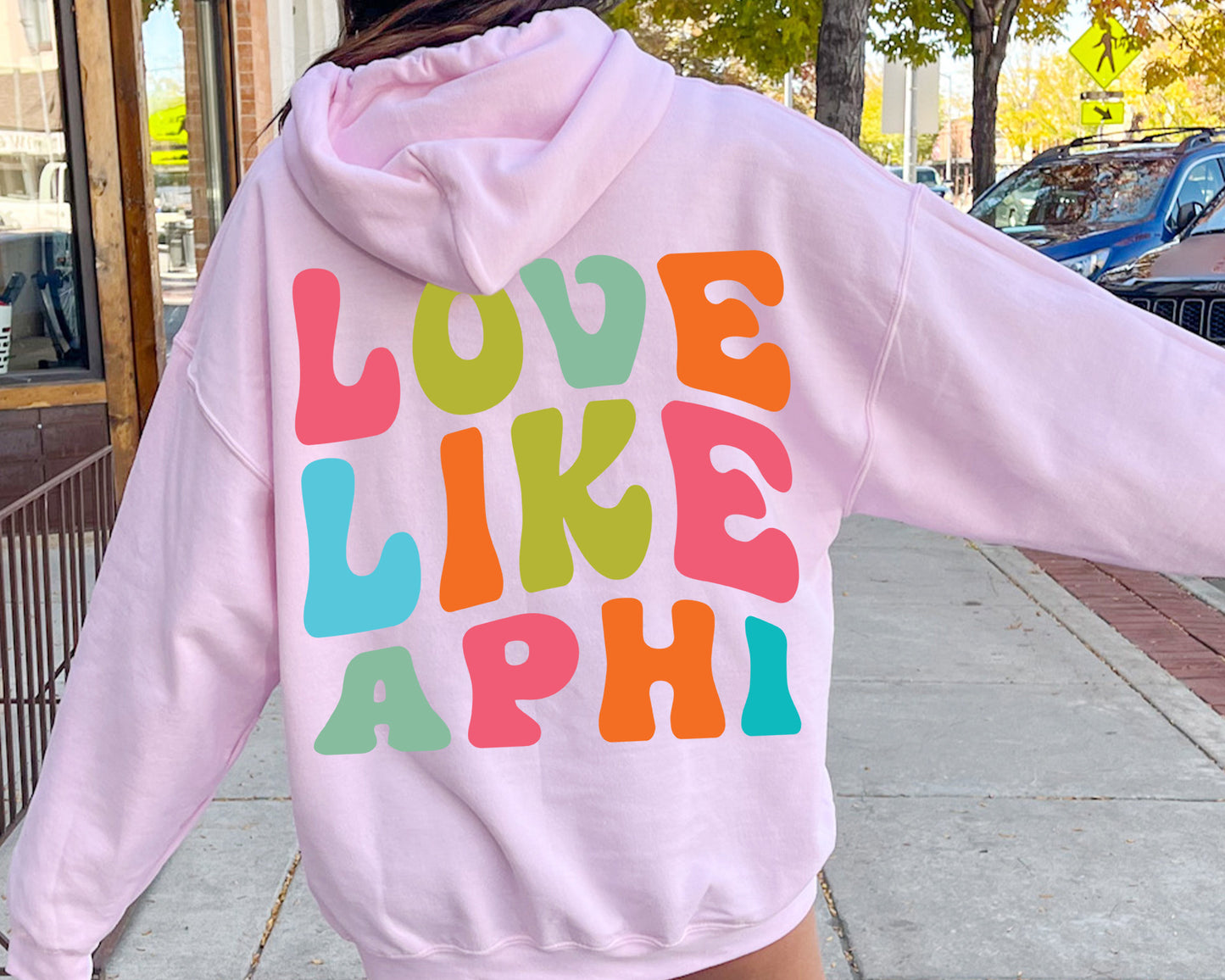 Alpha Phi Blissful and Vibrant Sorority Hoodie _ 33159g