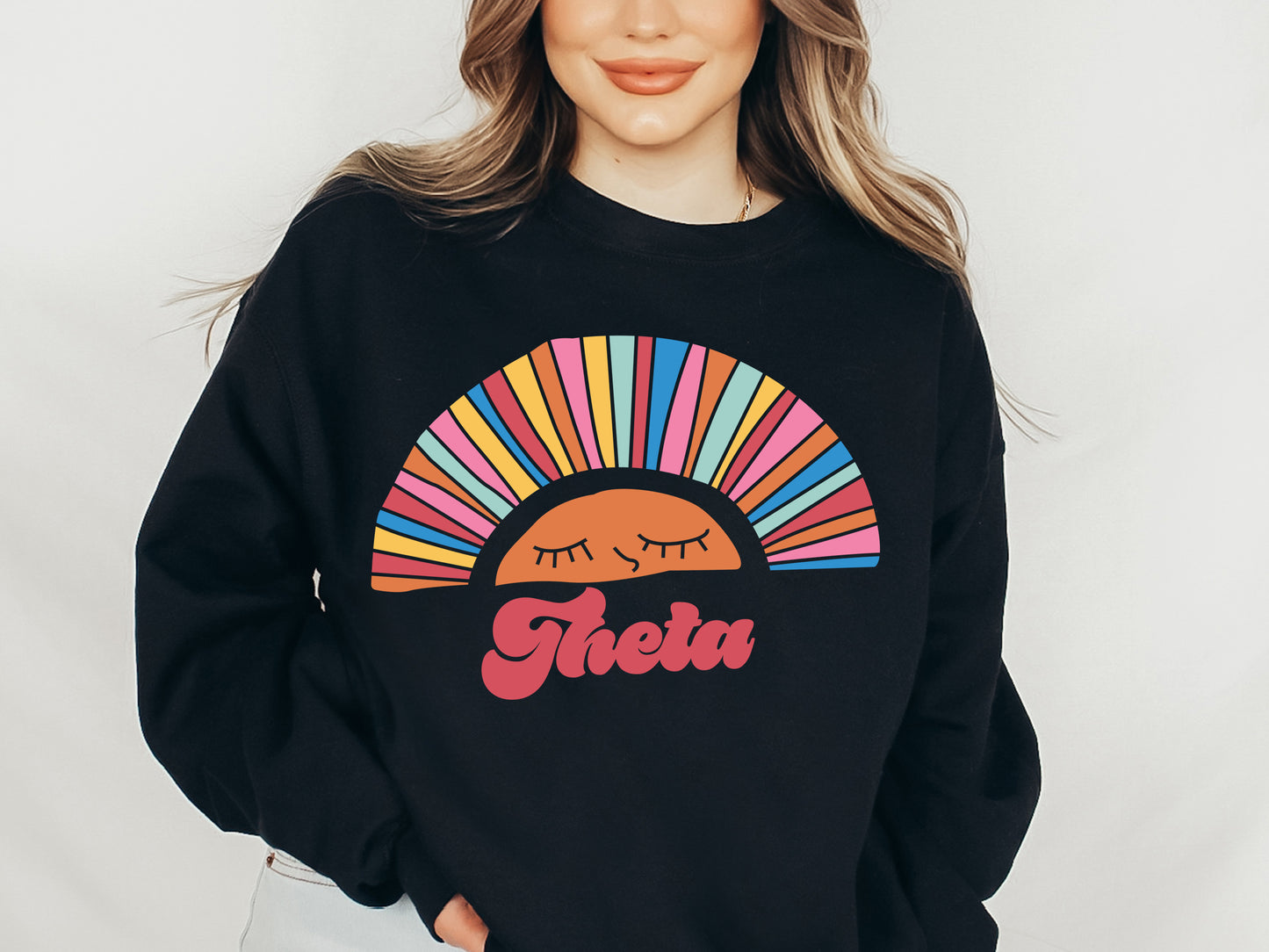 Kappa Alpha Theta Sunshine Sorority Sweatshirt _ 3322g