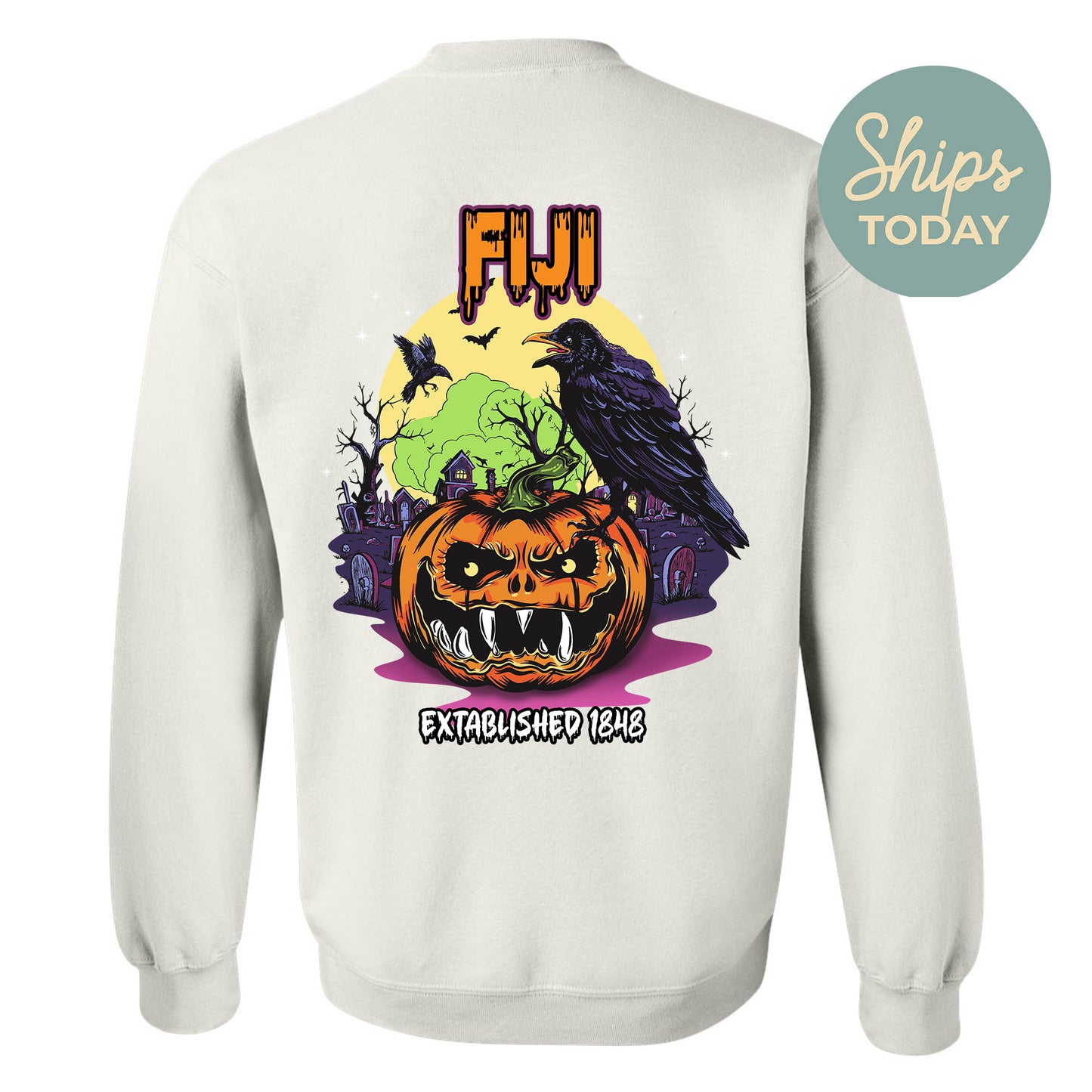 FIJI Halloween Bats Fraternity Sweatshirt _ 36266g
