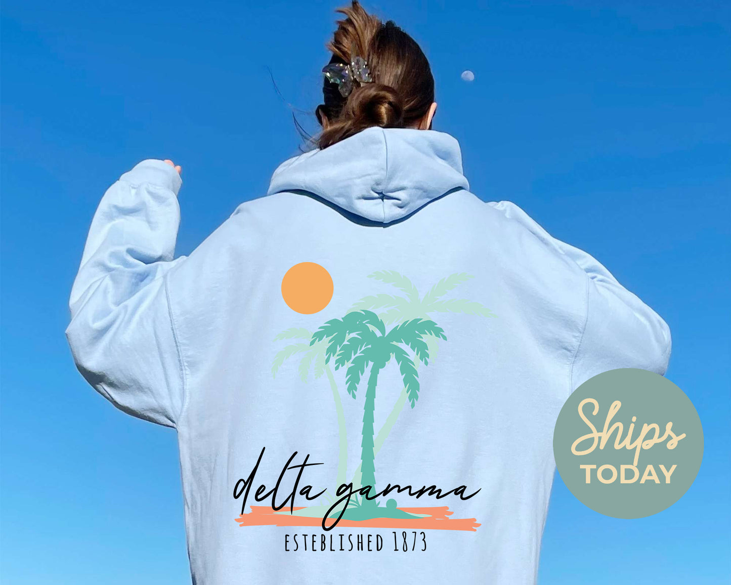 Delta Gamma Island Sisterhood Sorority Hoodie _ 33570g