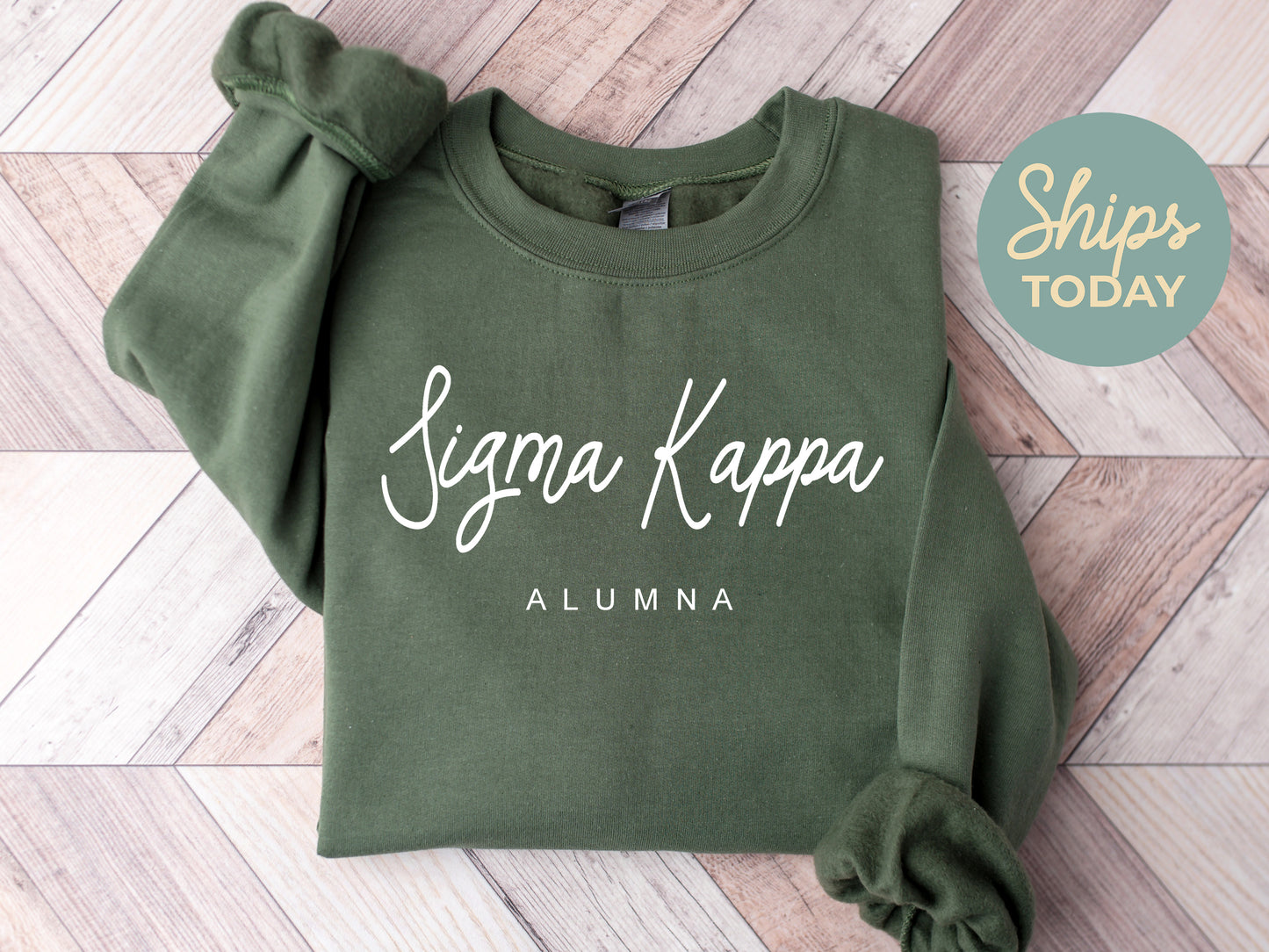 Sigma Kappa Flashy Alumna Sorority Sweatshirt _ 2547g