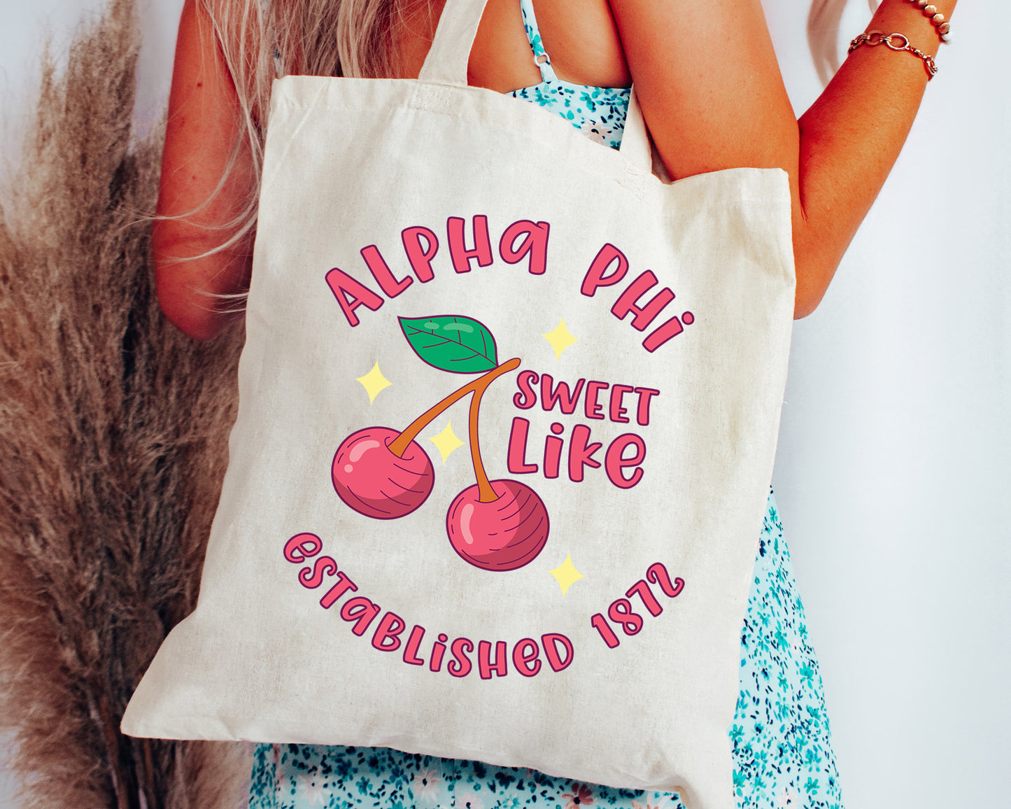 Alpha Phi Sweet Like Cherry Sorority Tote Bag _ 34313g