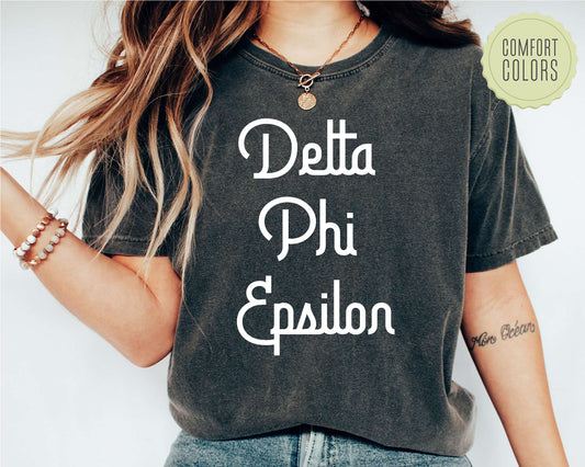 Delta Phi Epsilon All About That Pop Comfort Colors Sorority T-shirt _ 2693g