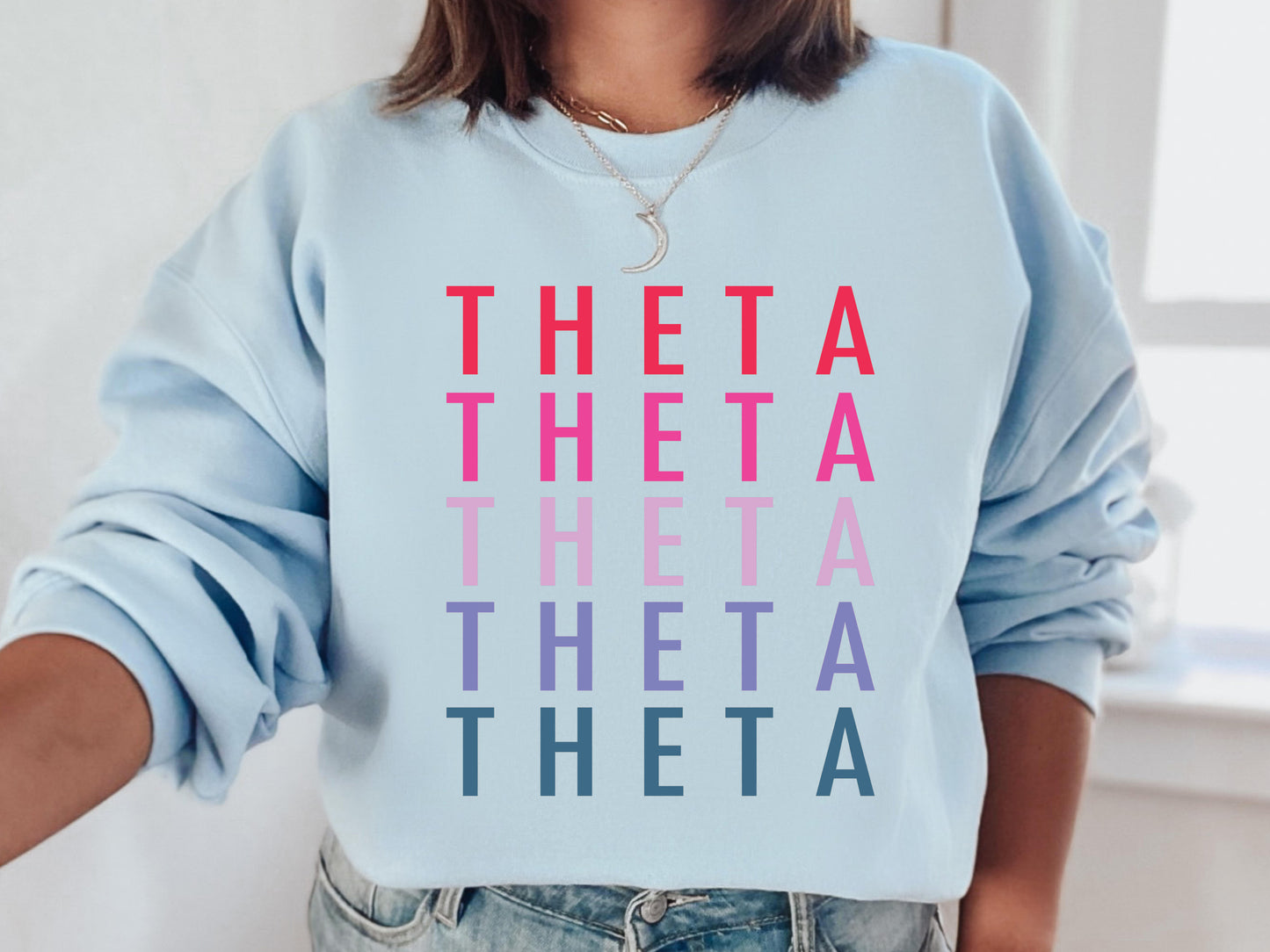 Kappa Alpha Theta Bright and Stacked Sorority Sweatshirt _ 15g