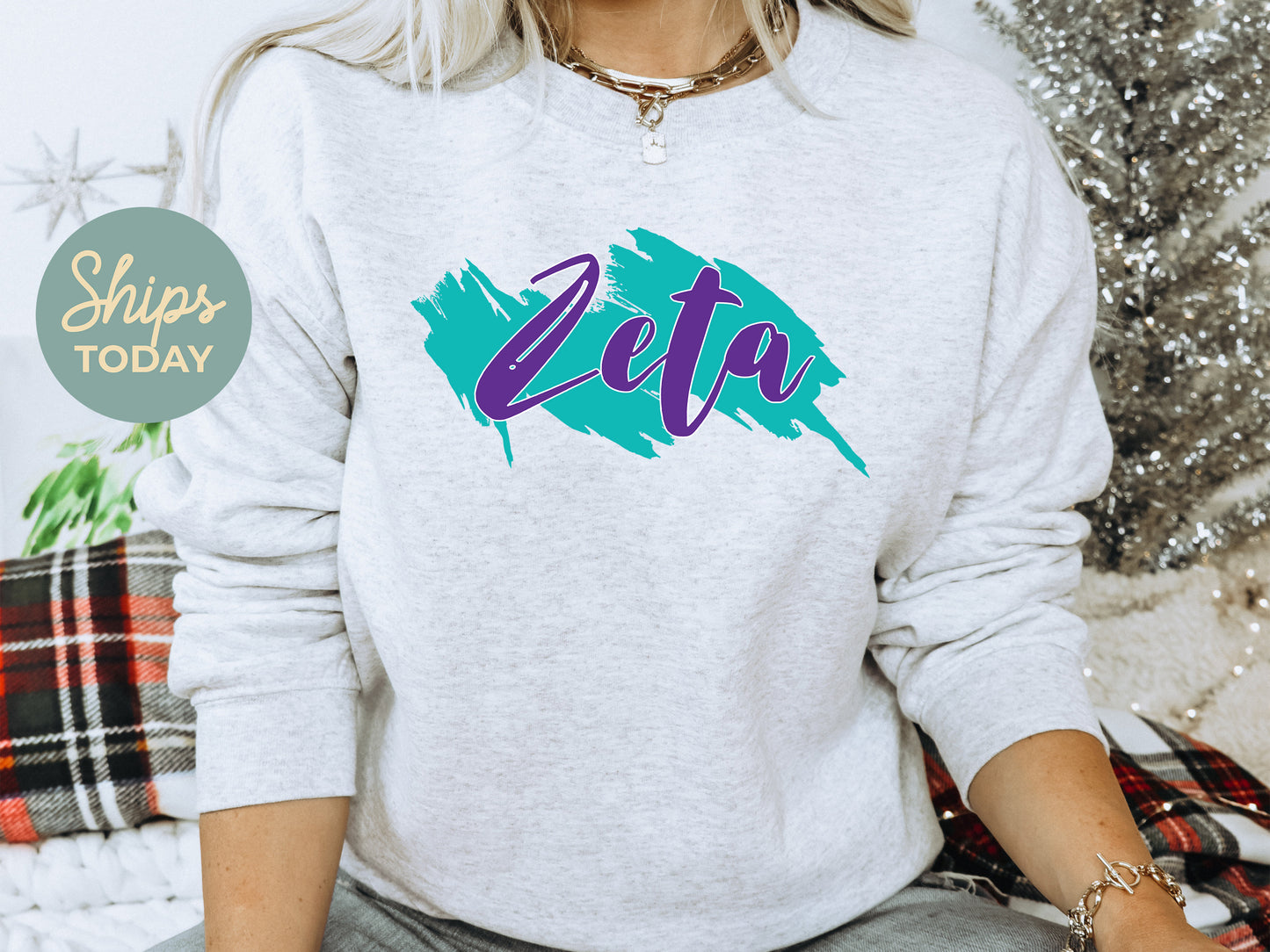 Zeta Tau Alpha Paint Party Sorority Sweatshirt _ 4497g