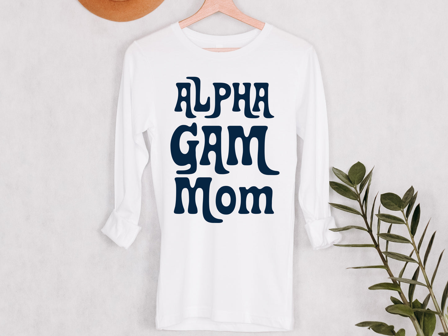 Alpha Gamma Delta Got it from my Mom Sorority Long Sleeve T-shirt _ 3074g