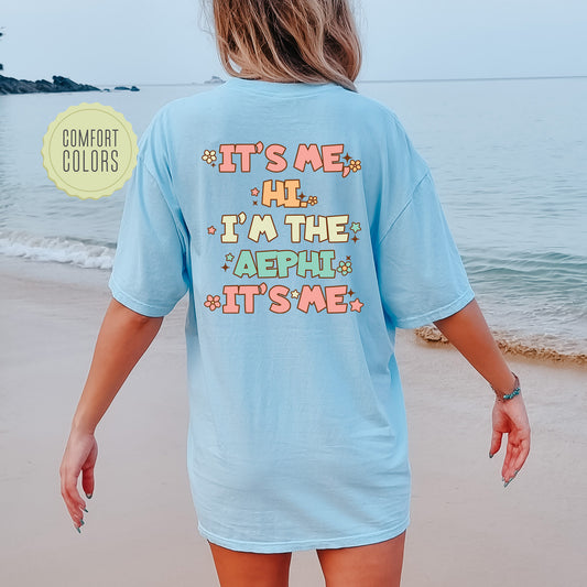 Alpha Epsilon Phi Signature Chic Comfort Colors Sorority T-shirt _ 35967g
