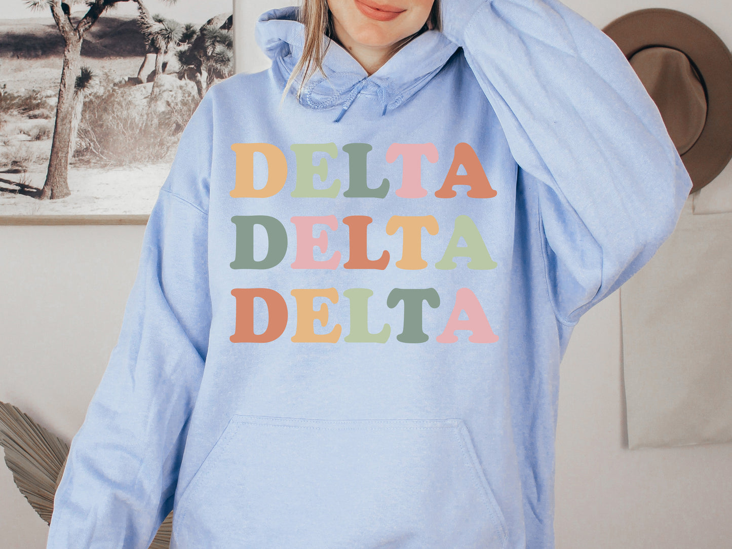 Delta Delta Delta Bright and Proud Sorority Hoodie _ 424g
