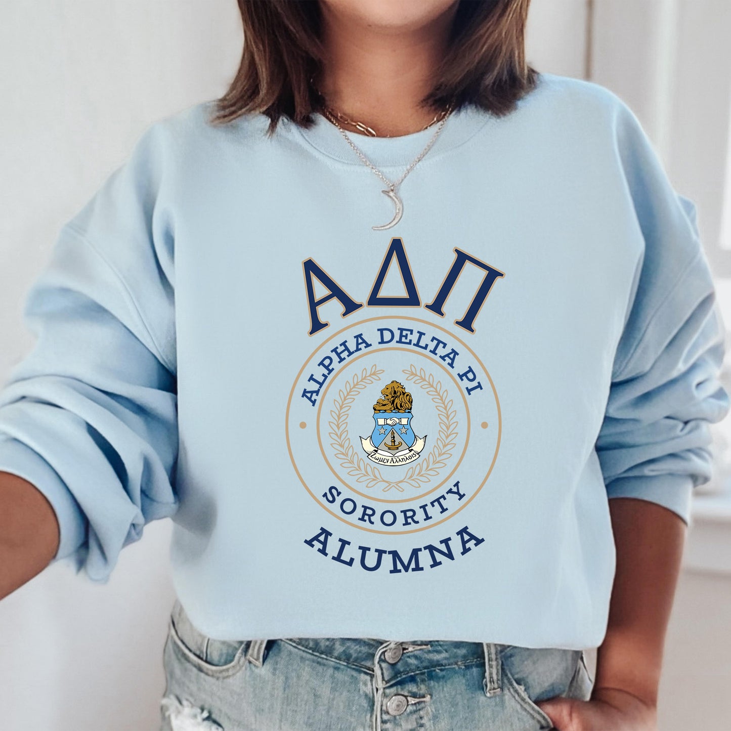 Alpha Delta Pi Alumna Vintage Sorority Sweatshirt _ 31010g