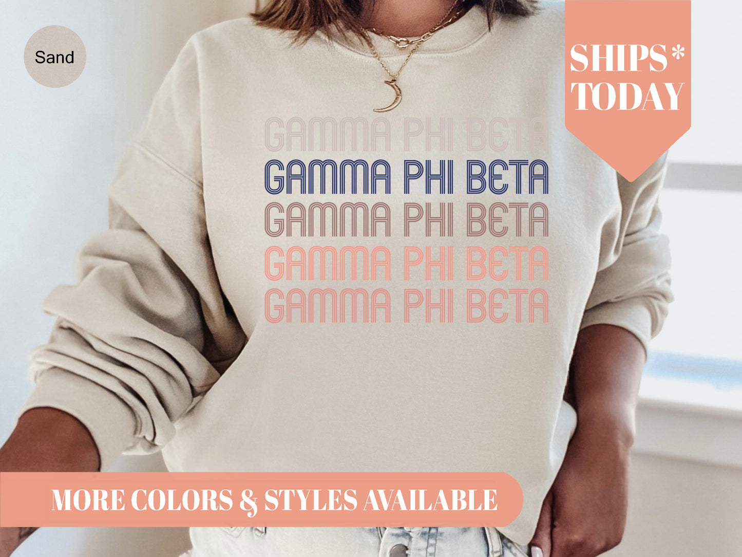 Gamma Phi Beta Greek Glamour Sorority Sweatshirt _ 31106g