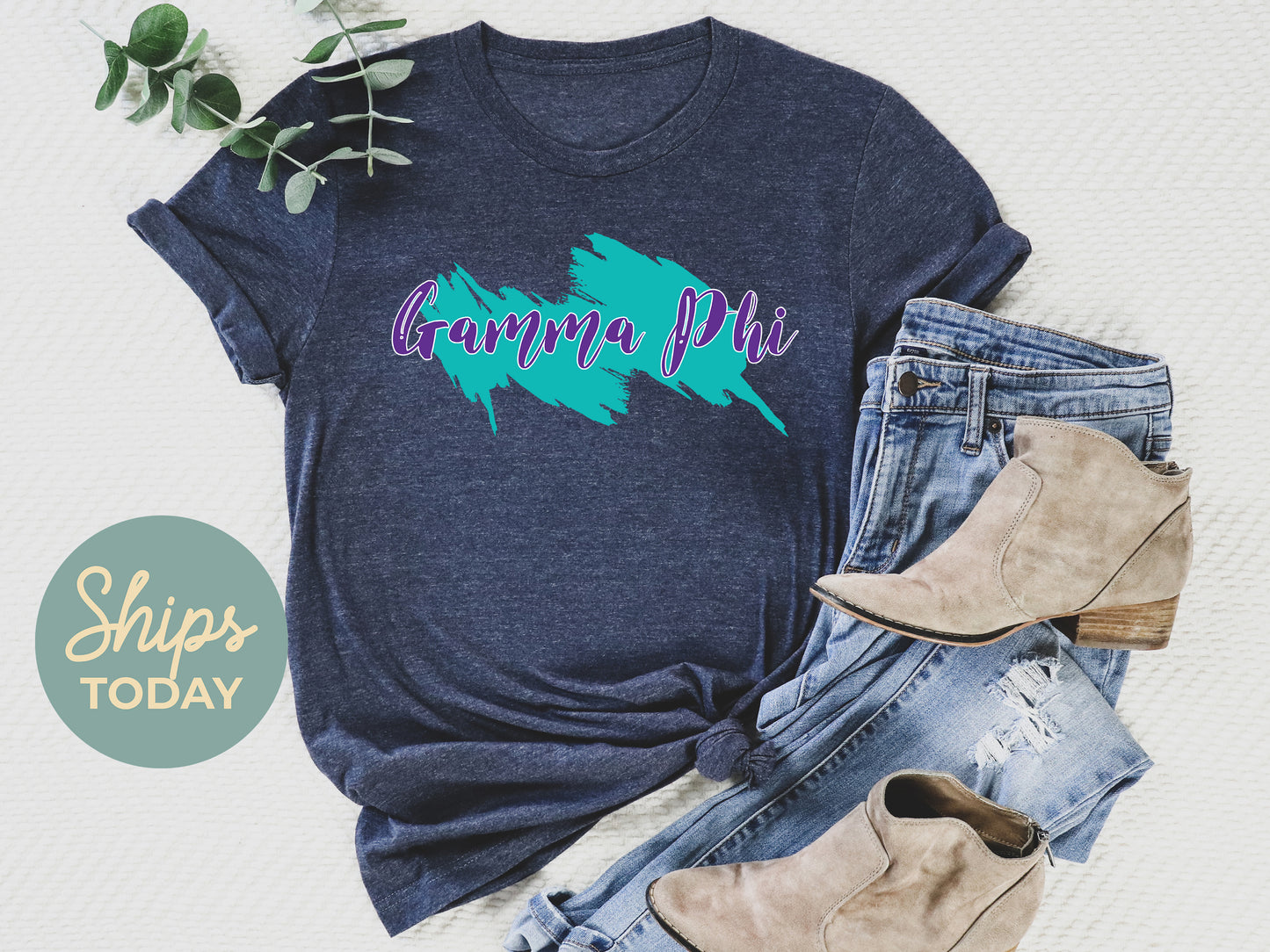 Gamma Phi Beta Paint Party Sorority T-shirt _ 4486g