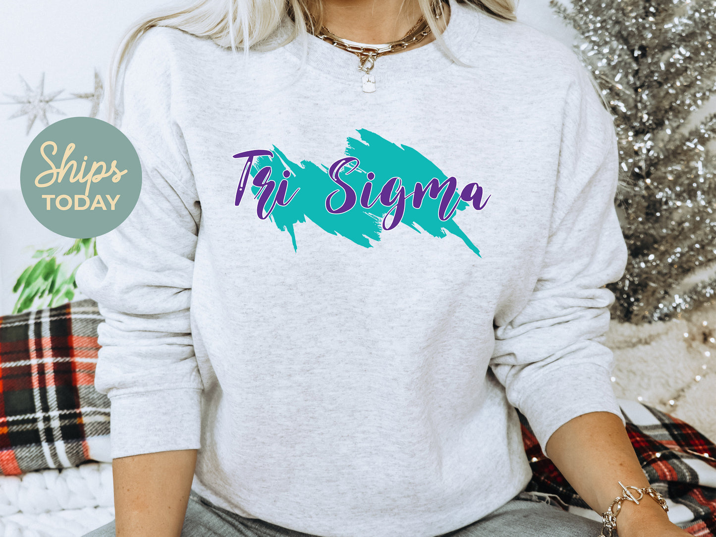 Sigma Sigma Sigma Paint Party Sorority Sweatshirt _ 4495g