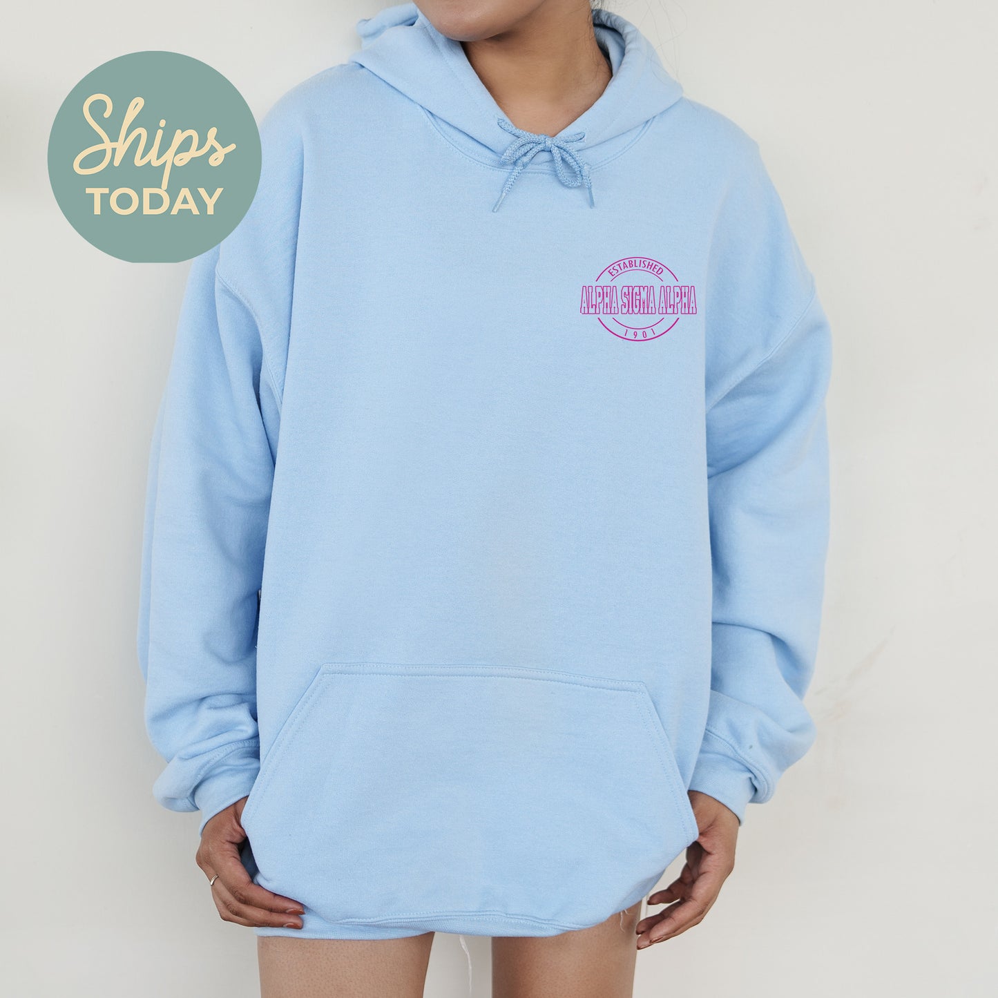 Alpha Sigma Alpha Stamped Sorority Hoodie _ 39117g