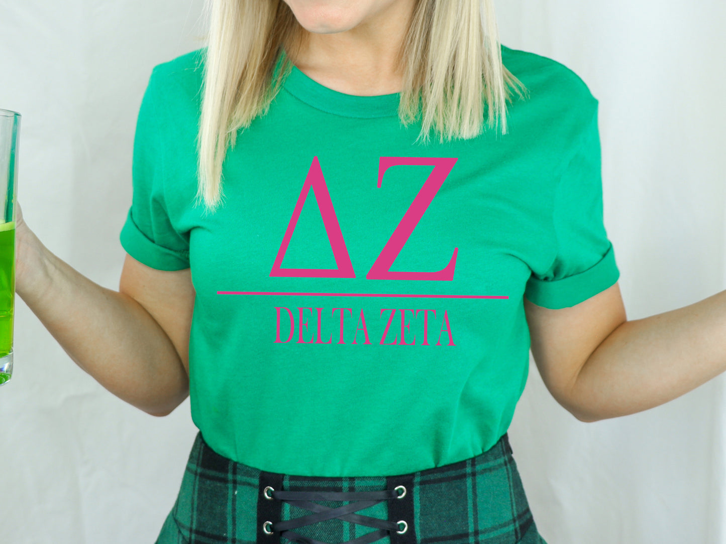 Delta Zeta Loud Letters Sorority T-shirt _ 479g