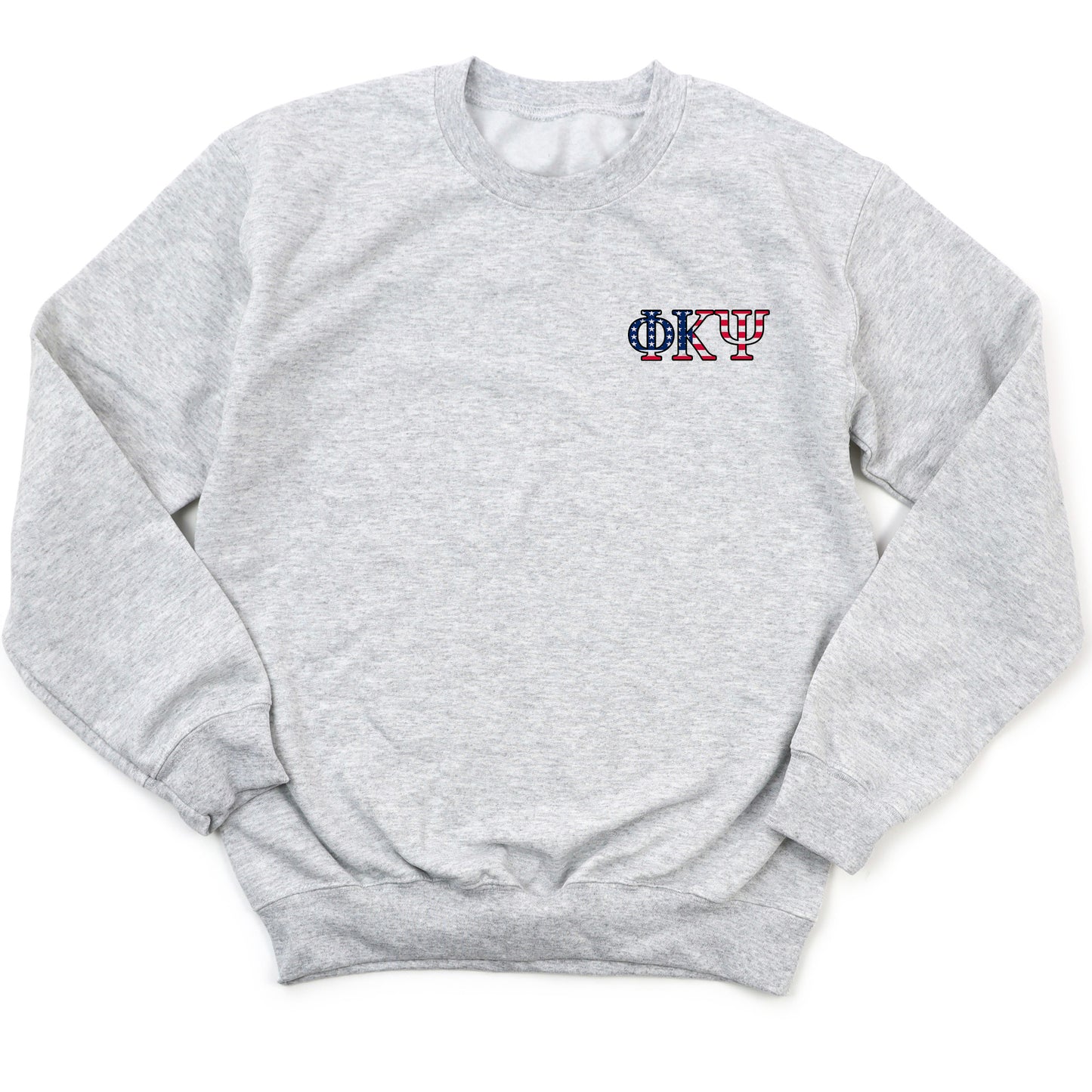 a grey sweatshirt with the word ok on it